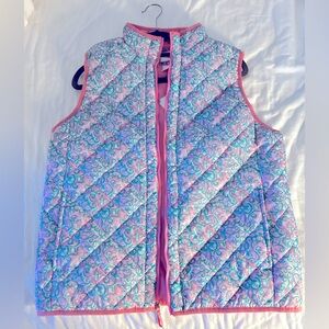 Stella Parker Floral Abstract Lightweight Down Vest NWT